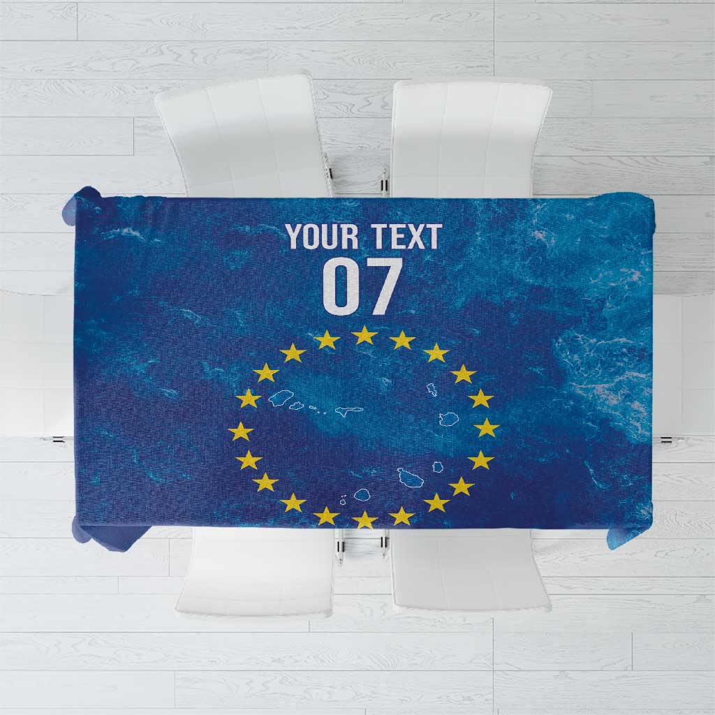 Cape Verde Tubaroes Azuis Custom Tablecloth Break The Waves - Wonder Print Shop