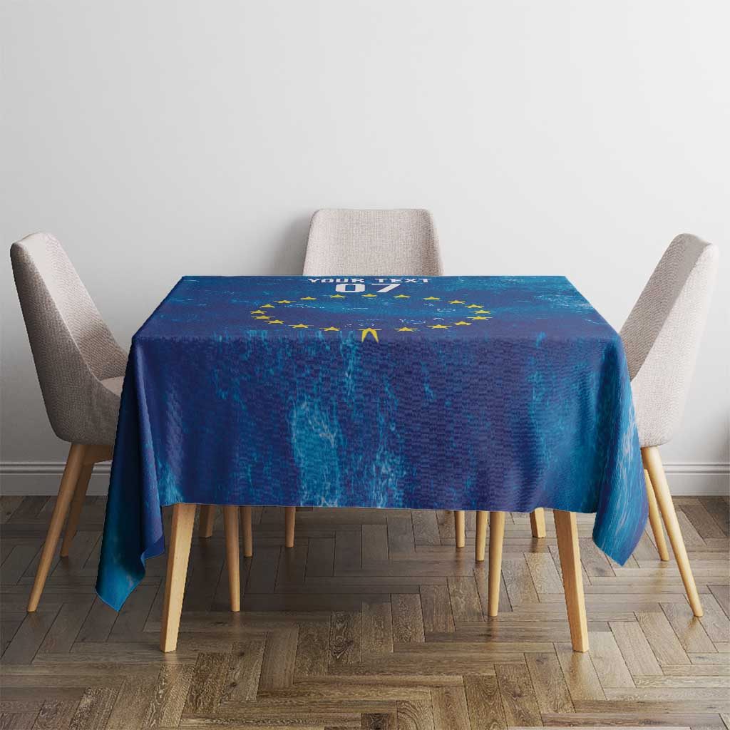 Cape Verde Tubaroes Azuis Custom Tablecloth Break The Waves - Wonder Print Shop