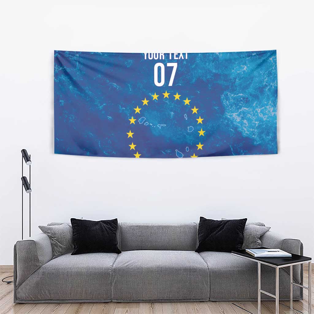 Cape Verde Tubaroes Azuis Custom Tapestry Break The Waves - Wonder Print Shop