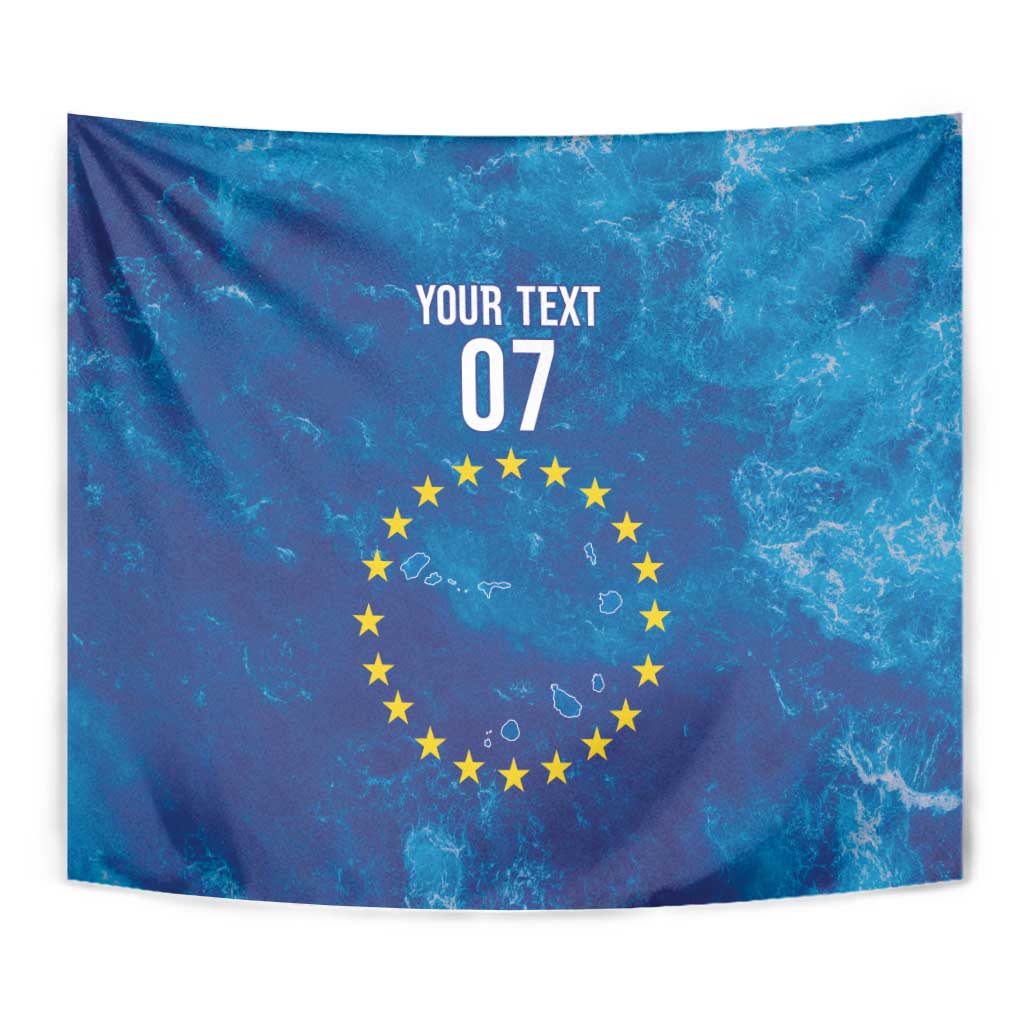 Cape Verde Tubaroes Azuis Custom Tapestry Break The Waves - Wonder Print Shop