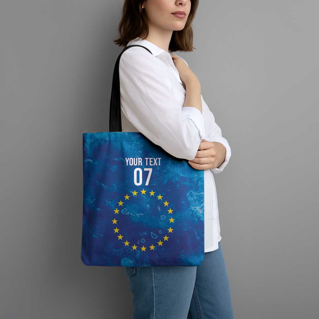 Cape Verde Tubaroes Azuis Custom Tote Bag Break The Waves - Wonder Print Shop