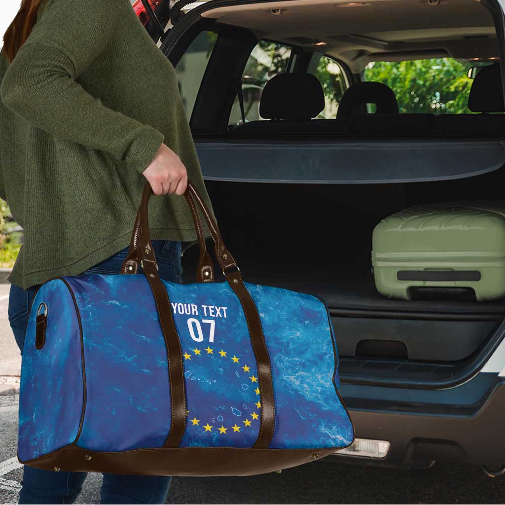 Cape Verde Tubaroes Azuis Custom Travel Bag Break The Waves - Wonder Print Shop
