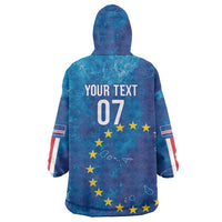 Cape Verde Tubaroes Azuis Custom Wearable Blanket Hoodie Break The Waves - Wonder Print Shop
