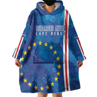 Cape Verde Tubaroes Azuis Custom Wearable Blanket Hoodie Break The Waves - Wonder Print Shop