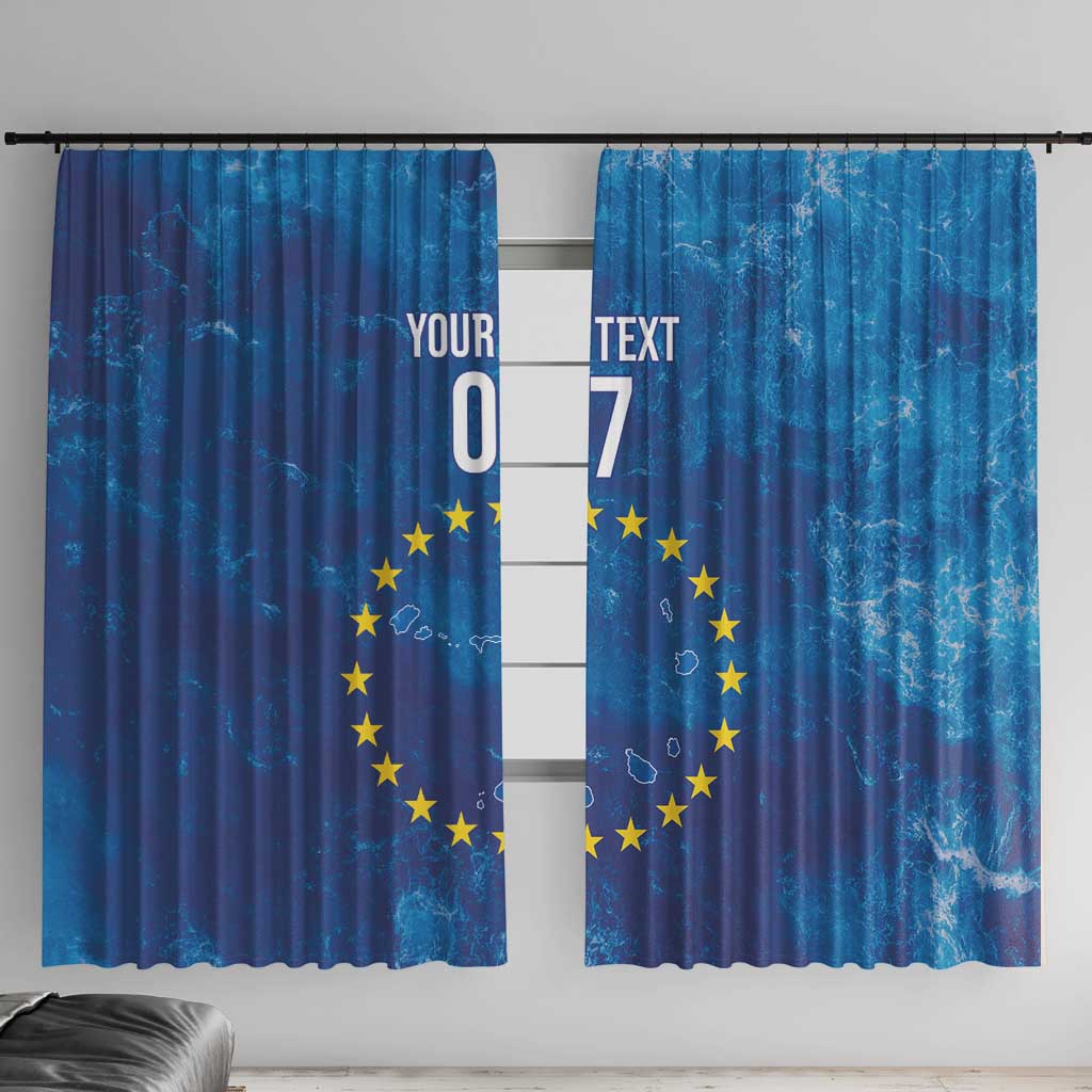 Cape Verde Tubaroes Azuis Custom Window Curtain Break The Waves - Wonder Print Shop