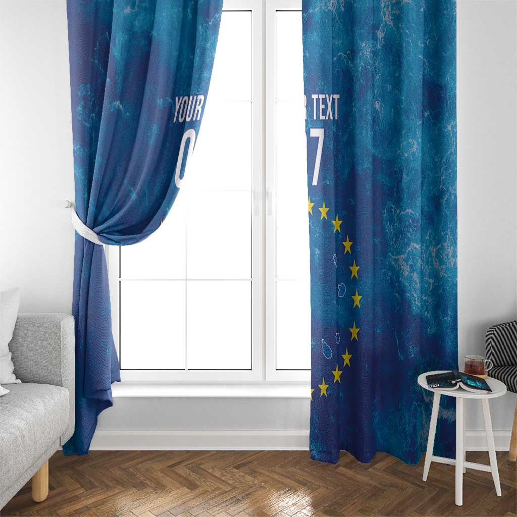 Cape Verde Tubaroes Azuis Custom Window Curtain Break The Waves - Wonder Print Shop