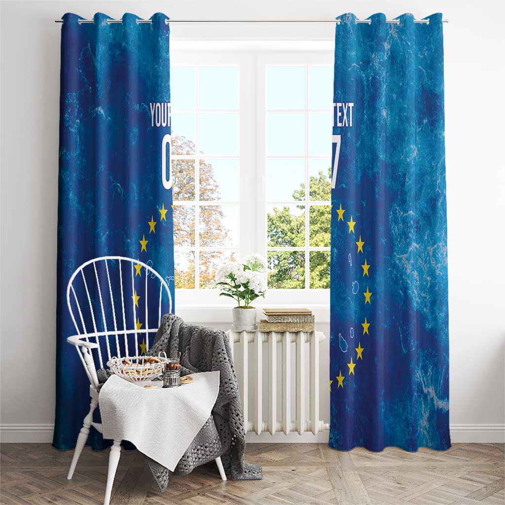 Cape Verde Tubaroes Azuis Custom Window Curtain Break The Waves - Wonder Print Shop