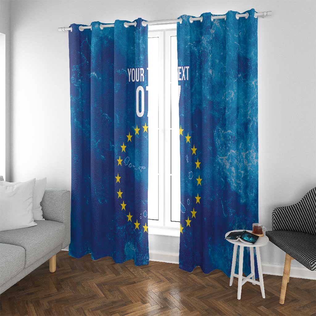 Cape Verde Tubaroes Azuis Custom Window Curtain Break The Waves - Wonder Print Shop