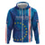 Cape Verde Tubaroes Azuis Custom Zip Hoodie Break The Waves - Wonder Print Shop