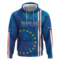Cape Verde Tubaroes Azuis Custom Zip Hoodie Break The Waves - Wonder Print Shop