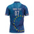 Cape Verde Tubaroes Azuis Custom Zipper Polo Shirt Break The Waves - Wonder Print Shop