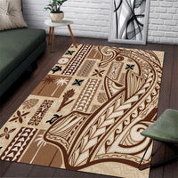 Samoa Tapa Area Rug Siapo Mix Tatau Patterns LT7 - Wonder Print Shop