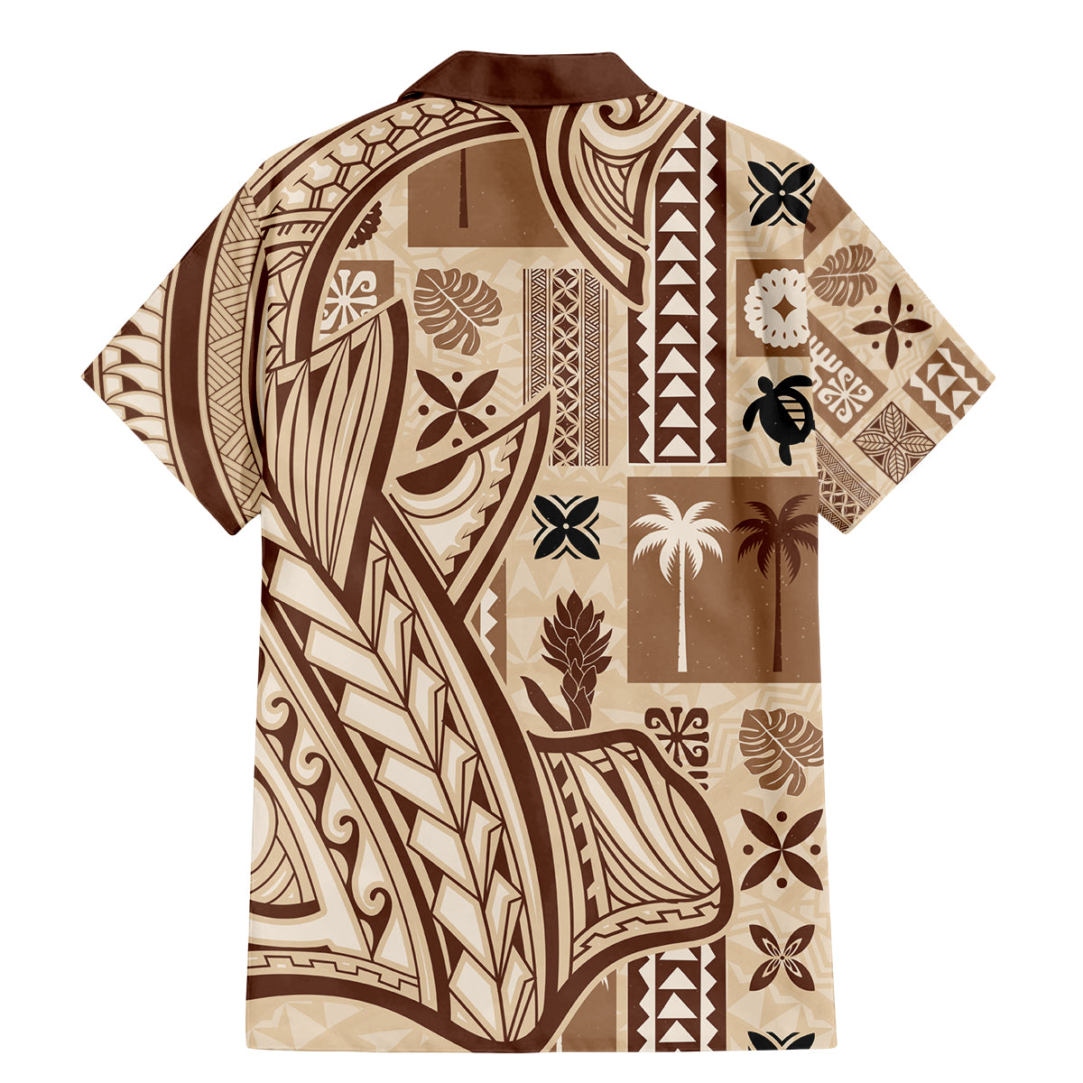 Samoa Tapa Family Matching Mermaid Dress and Hawaiian Shirt Siapo Mix Tatau Patterns LT7 - Wonder Print Shop