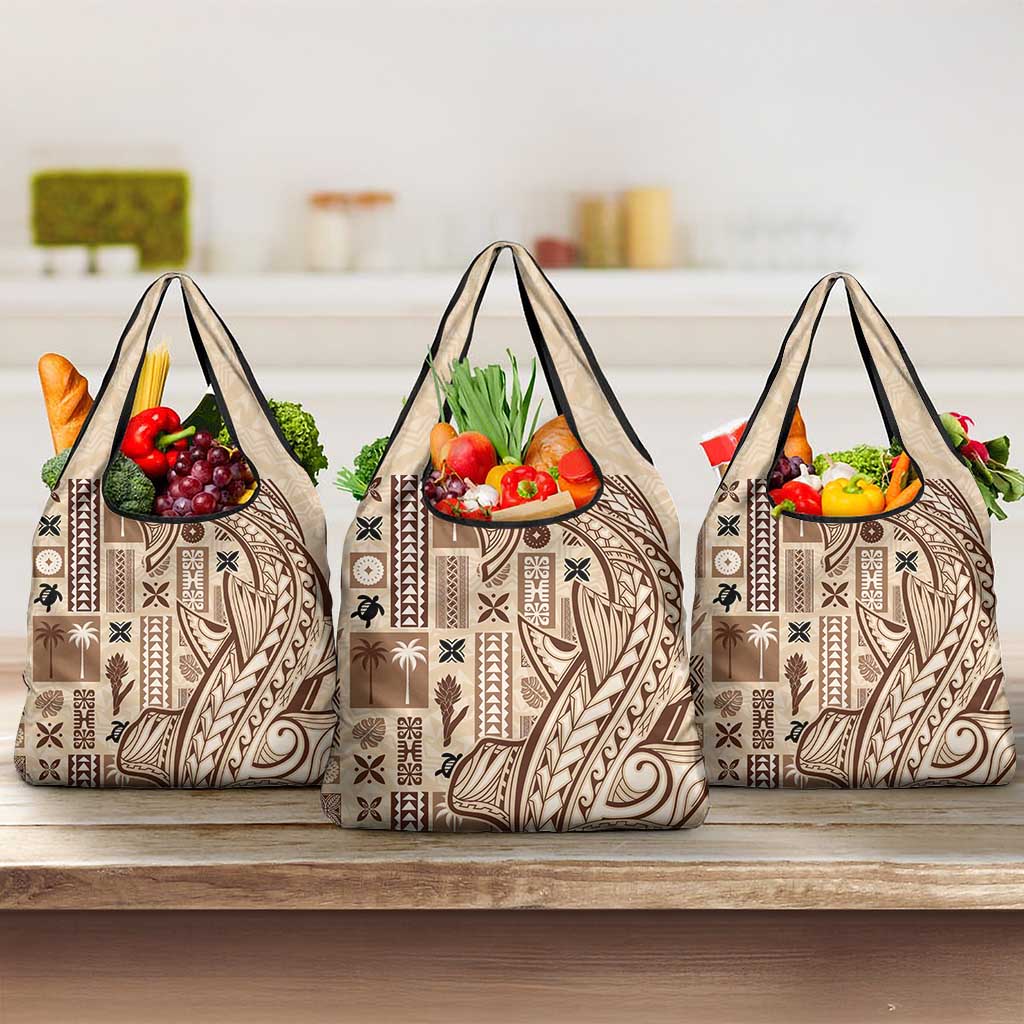 Samoa Tapa Grocery Bag Siapo Mix Tatau Patterns