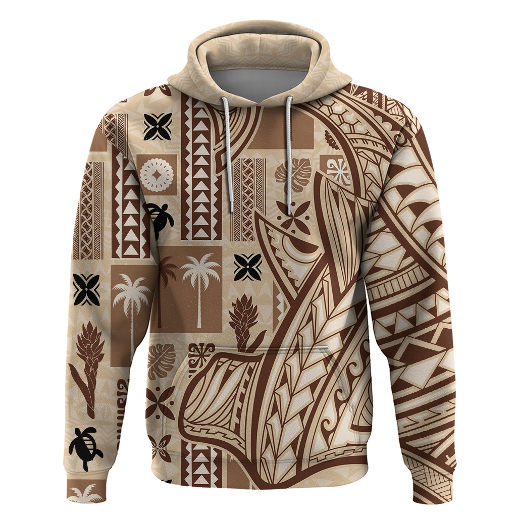 Samoa Tapa Hoodie Siapo Mix Tatau Patterns - Wonder Print Shop