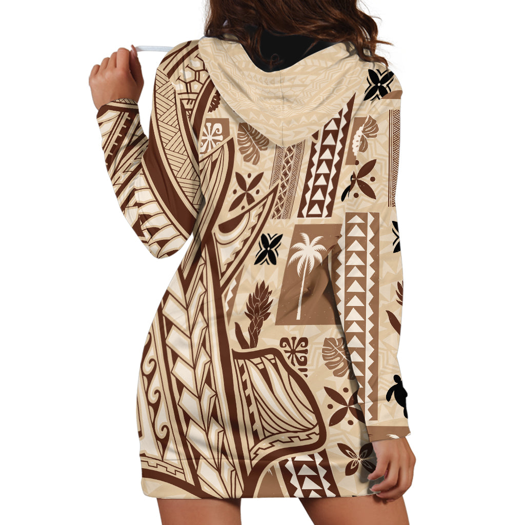 Samoa Tapa Hoodie Dress Siapo Mix Tatau Patterns - Wonder Print Shop