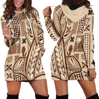 Samoa Tapa Hoodie Dress Siapo Mix Tatau Patterns - Wonder Print Shop
