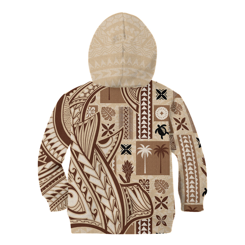 Samoa Tapa Kid Hoodie Siapo Mix Tatau Patterns - Wonder Print Shop