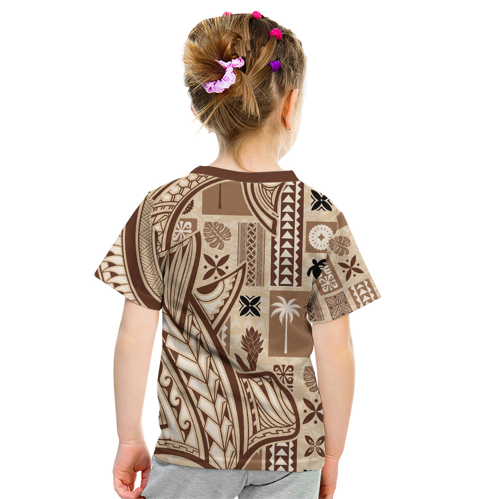 Samoa Tapa Kid T Shirt Siapo Mix Tatau Patterns - Wonder Print Shop