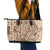 Samoa Tapa Leather Tote Bag Siapo Mix Tatau Patterns - Wonder Print Shop