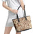 Samoa Tapa Leather Tote Bag Siapo Mix Tatau Patterns - Wonder Print Shop