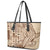 Samoa Tapa Leather Tote Bag Siapo Mix Tatau Patterns - Wonder Print Shop