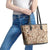 Samoa Tapa Leather Tote Bag Siapo Mix Tatau Patterns - Wonder Print Shop