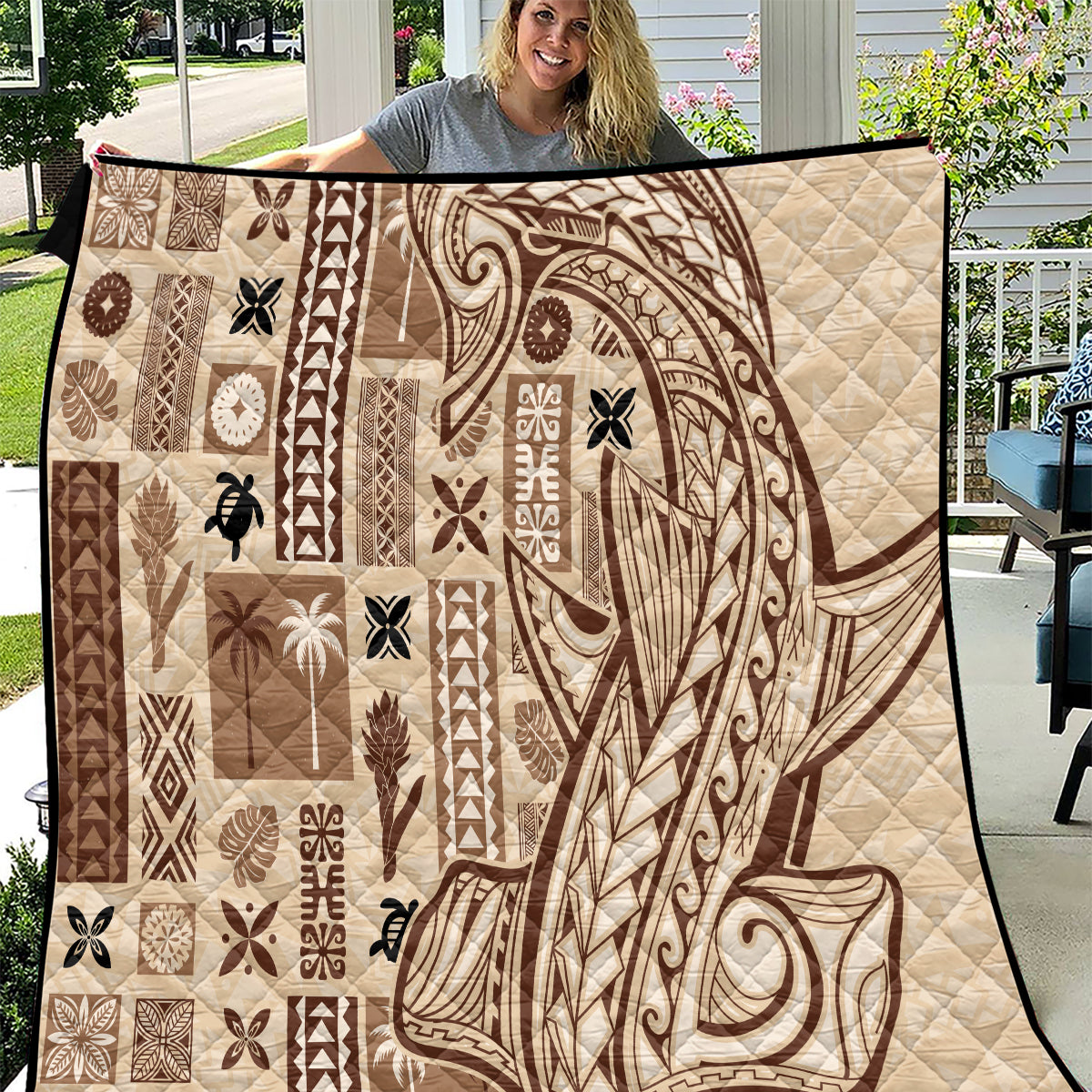 Samoa Tapa Quilt Siapo Mix Tatau Patterns - Wonder Print Shop