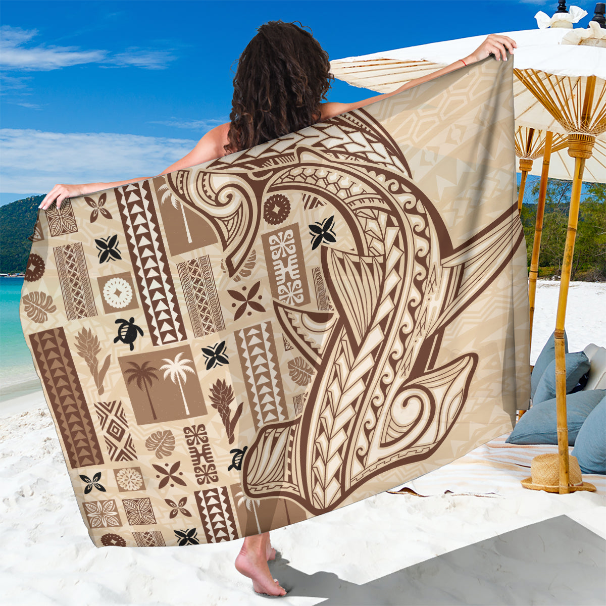 Samoa Tapa Sarong Siapo Mix Tatau Patterns - Wonder Print Shop