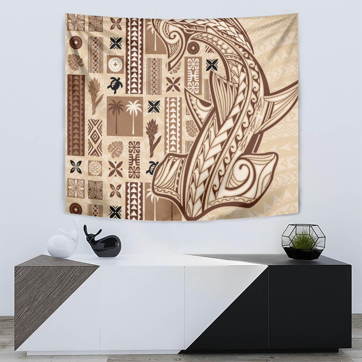 Samoa Tapa Tapestry Siapo Mix Tatau Patterns - Wonder Print Shop
