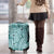 Samoa Tapa Luggage Cover Siapo Mix Tatau Patterns - Teal - Wonder Print Shop