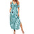 Samoa Tapa Summer Maxi Dress Siapo Mix Tatau Patterns - Teal - Wonder Print Shop