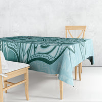 Samoa Tapa Tablecloth Siapo Mix Tatau Patterns - Teal - Wonder Print Shop