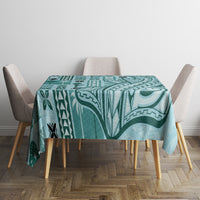 Samoa Tapa Tablecloth Siapo Mix Tatau Patterns - Teal - Wonder Print Shop