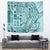 Samoa Tapa Tapestry Siapo Mix Tatau Patterns - Teal - Wonder Print Shop