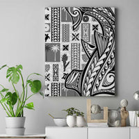 Samoa Tapa Canvas Wall Art Siapo Mix Tatau Patterns - White LT7 - Wonder Print Shop