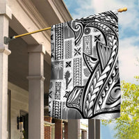 Samoa Tapa Garden Flag Siapo Mix Tatau Patterns - White - Wonder Print Shop