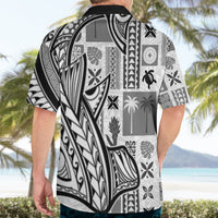 Samoa Tapa Hawaiian Shirt Siapo Mix Tatau Patterns - White - Wonder Print Shop
