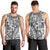Samoa Tapa Men Tank Top Siapo Mix Tatau Patterns - White - Wonder Print Shop