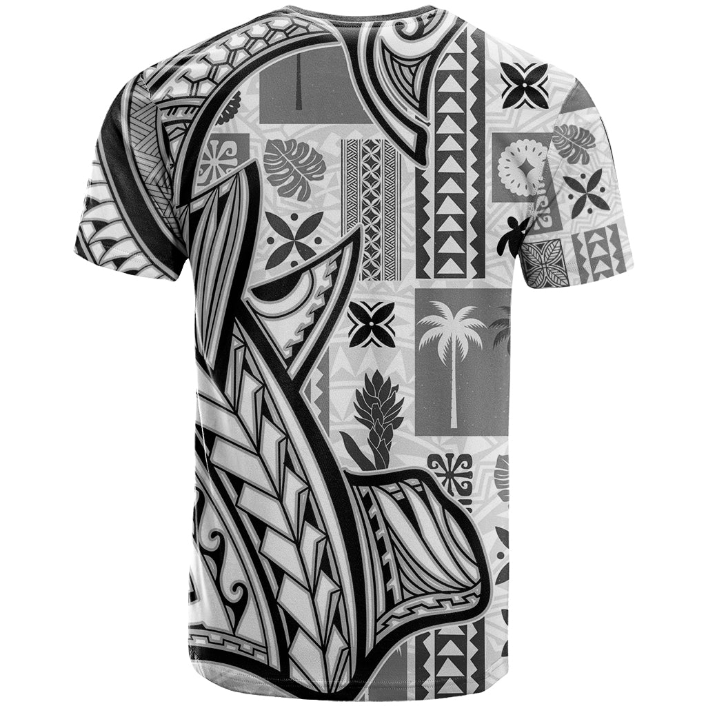 Samoa Tapa T Shirt Siapo Mix Tatau Patterns - White - Wonder Print Shop