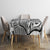 Samoa Tapa Tablecloth Siapo Mix Tatau Patterns - White - Wonder Print Shop