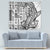 Samoa Tapa Tapestry Siapo Mix Tatau Patterns - White - Wonder Print Shop