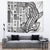 Samoa Tapa Tapestry Siapo Mix Tatau Patterns - White - Wonder Print Shop