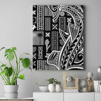 Samoa Tapa Canvas Wall Art Siapo Mix Tatau Patterns - Black LT7 - Wonder Print Shop