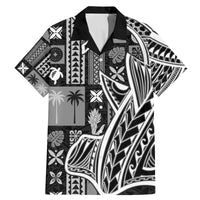 Samoa Tapa Family Matching Mermaid Dress and Hawaiian Shirt Siapo Mix Tatau Patterns - Black LT7 - Wonder Print Shop