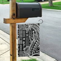 Samoa Tapa Garden Flag Siapo Mix Tatau Patterns - Black - Wonder Print Shop