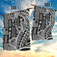 Samoa Tapa Garden Flag Siapo Mix Tatau Patterns - Black - Wonder Print Shop