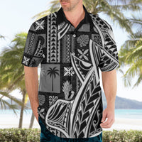 Samoa Tapa Hawaiian Shirt Siapo Mix Tatau Patterns - Black - Wonder Print Shop