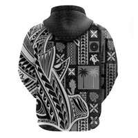 Samoa Tapa Hoodie Siapo Mix Tatau Patterns - Black - Wonder Print Shop