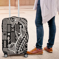 Samoa Tapa Luggage Cover Siapo Mix Tatau Patterns - Black - Wonder Print Shop